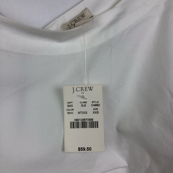 J.Crew | White Zipper Detail Business Basic | XXS - Picture 8 of 8